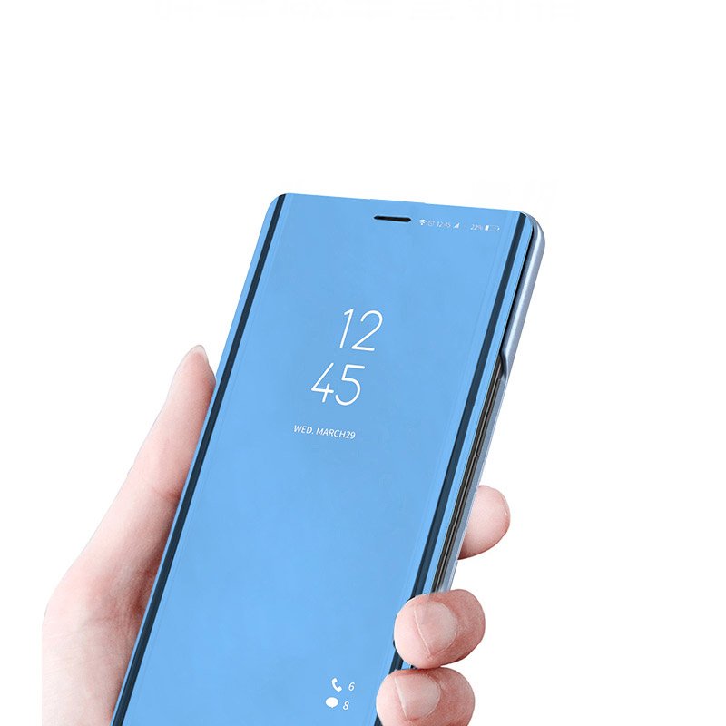 Funda Clear View para Huawei Y5P - dorado