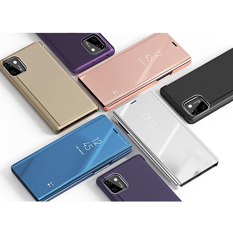 Funda Clear View para Huawei Y5P - dorado