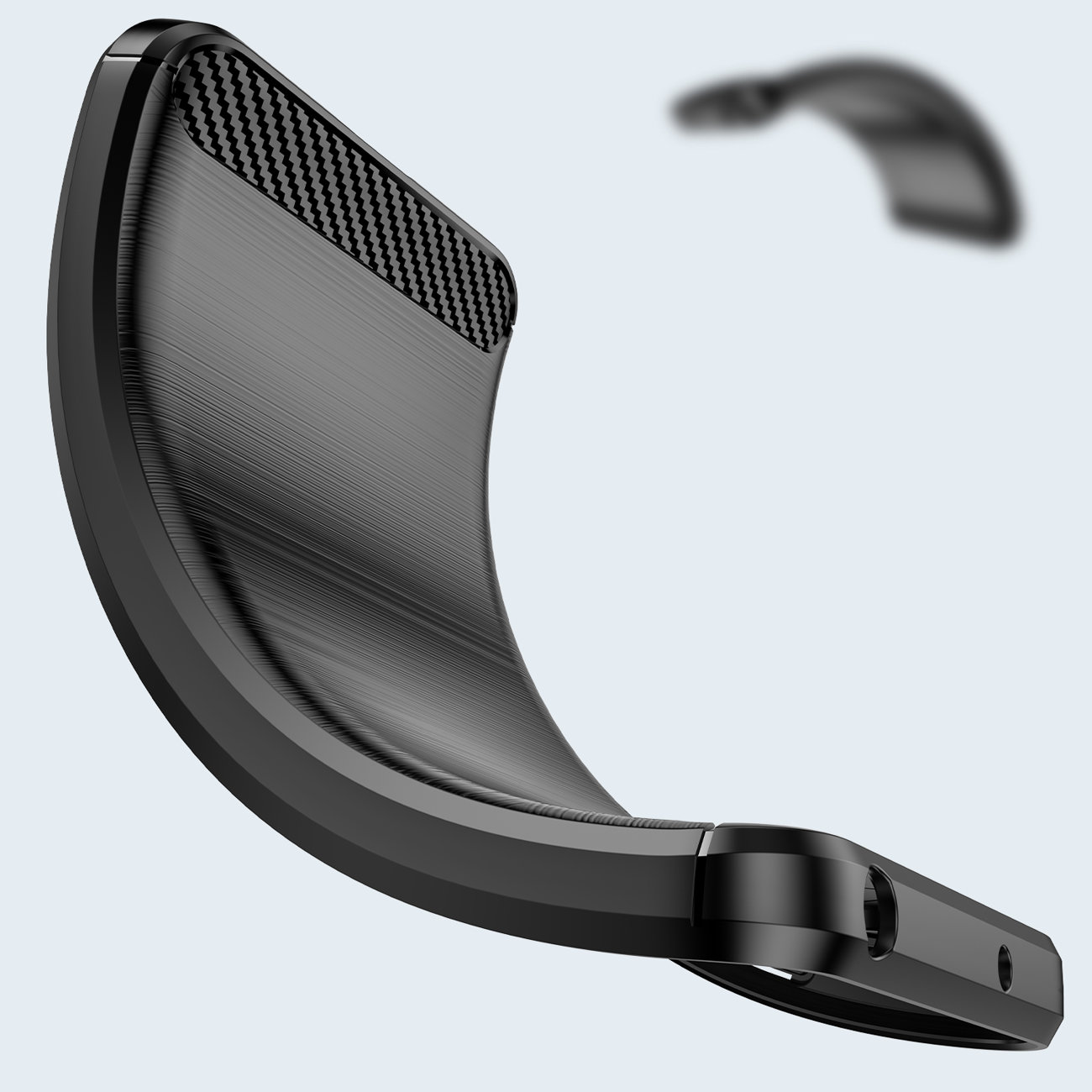 Funda Carbon Shield TPU para Motorola Moto G Play 2023 - negro
