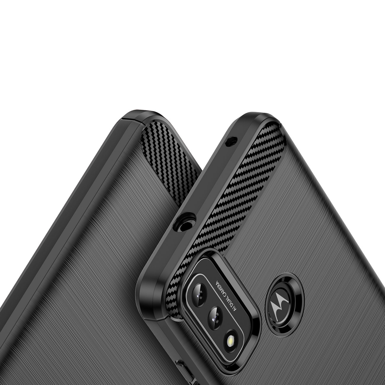 Funda Carbon Shield TPU para Motorola Moto G Play 2023 - negro