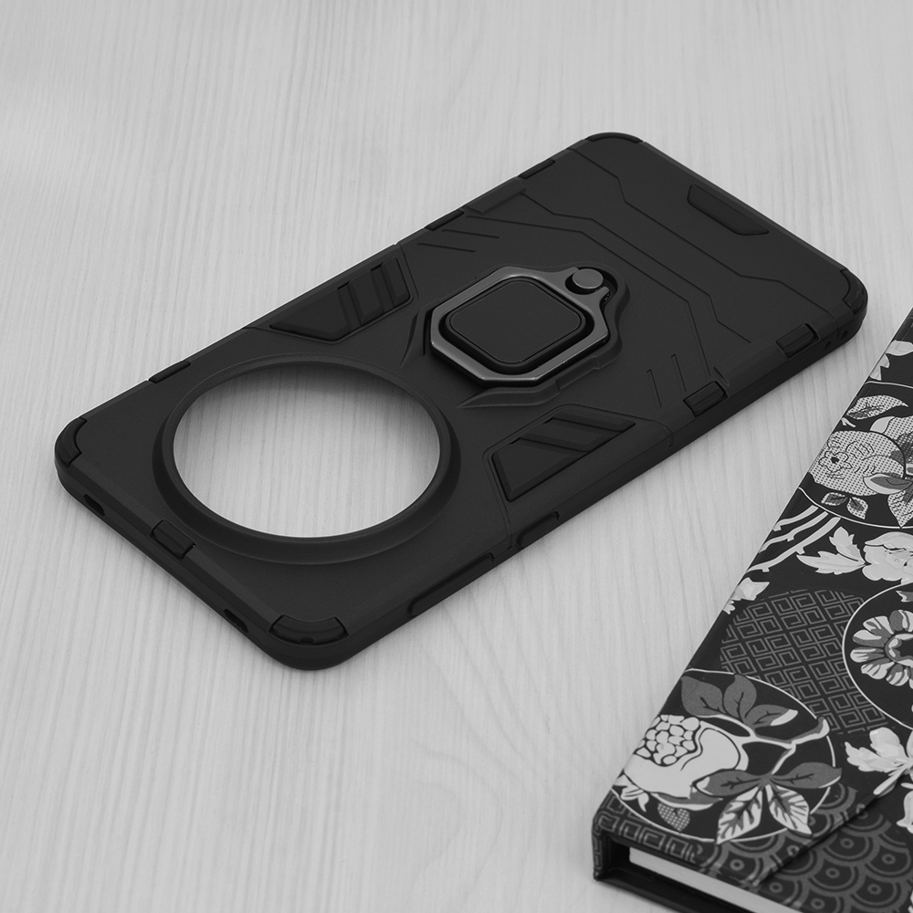 Funda Ring Armor resistente para Huawei Mate 60 Pro - negro
