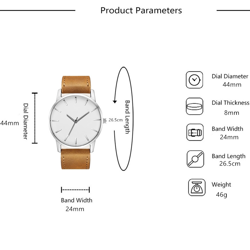 Reloj FR-11465 - Negro / Blanco