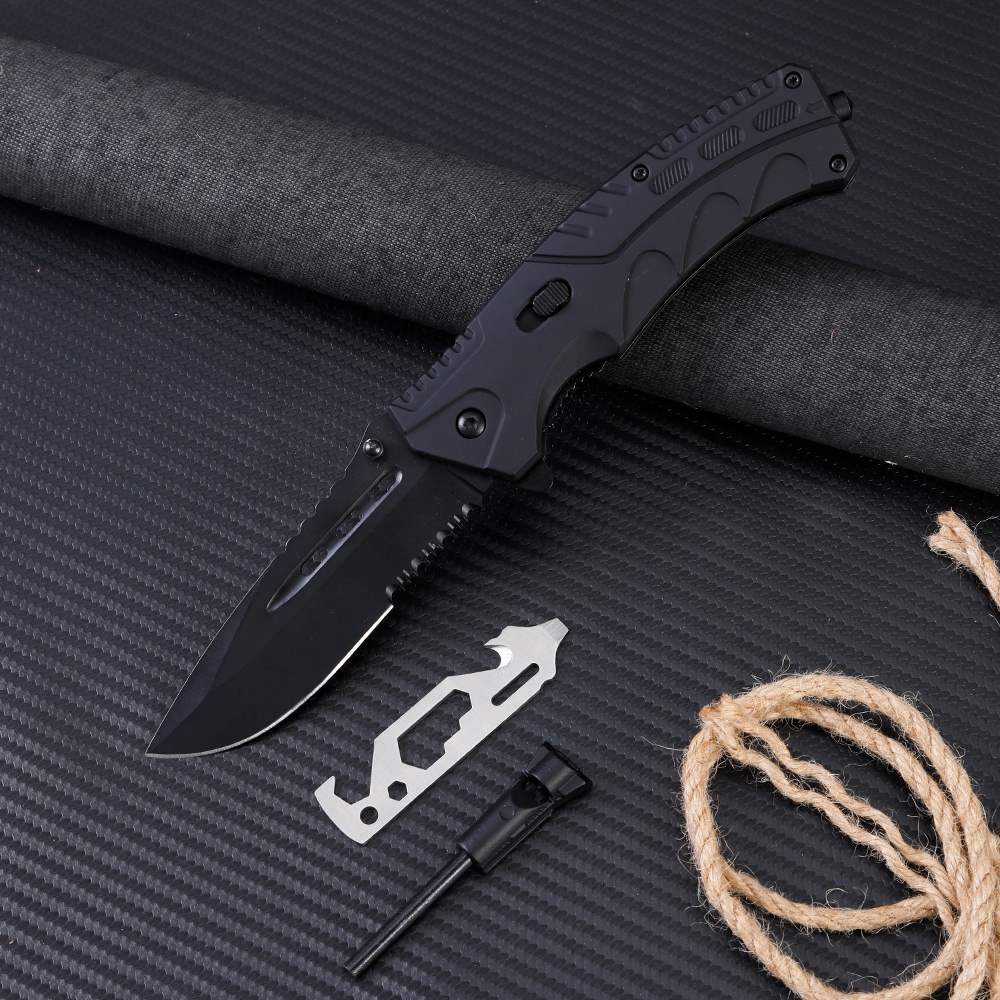 Cuchillo plegable de exterior CH-35053 - Negro/Typ1