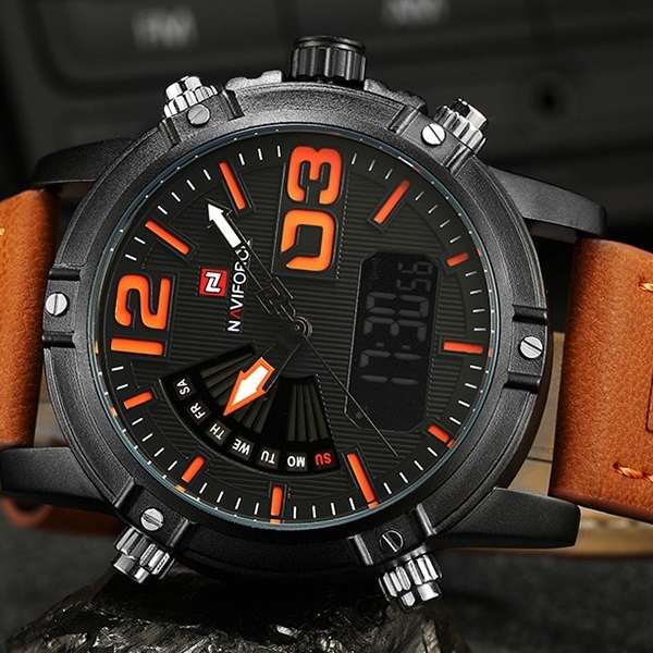 Reloj NAVIFORCE WA-2847 - Marrón oscuro / Gris