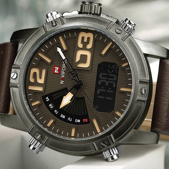Reloj NAVIFORCE WA-2847 - Marrón oscuro / Gris