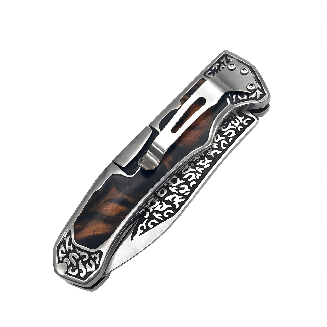 Cuchillo plegable para exteriores A3154 - Marrón / Negro