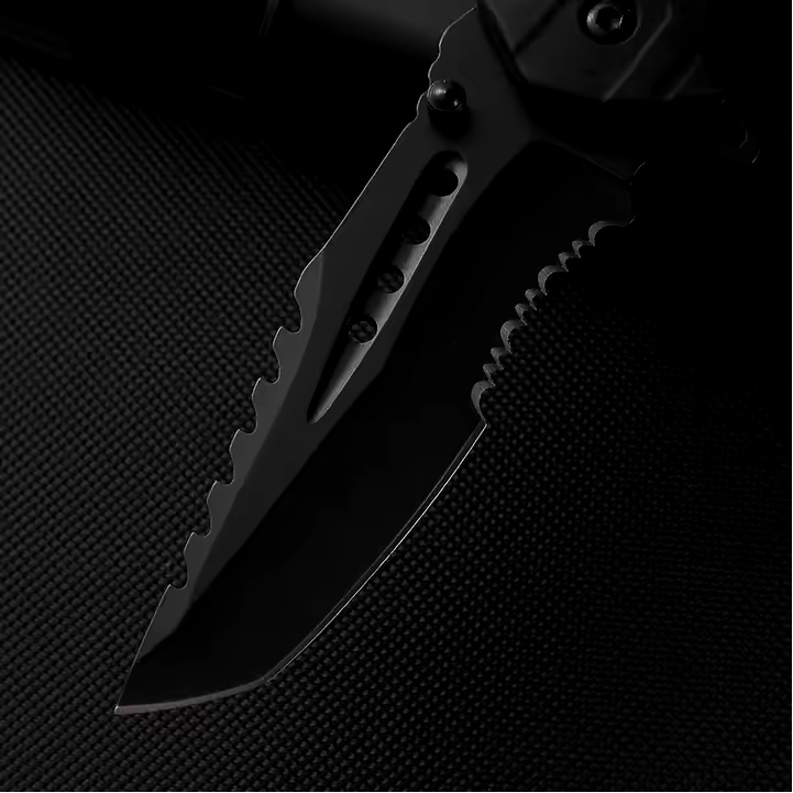 Cuchillo plegable de exterior CH-35053 - Negro/Typ1