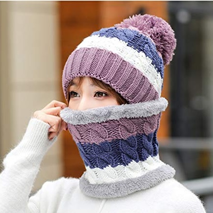 Gorro y braga de cuello - Rosa