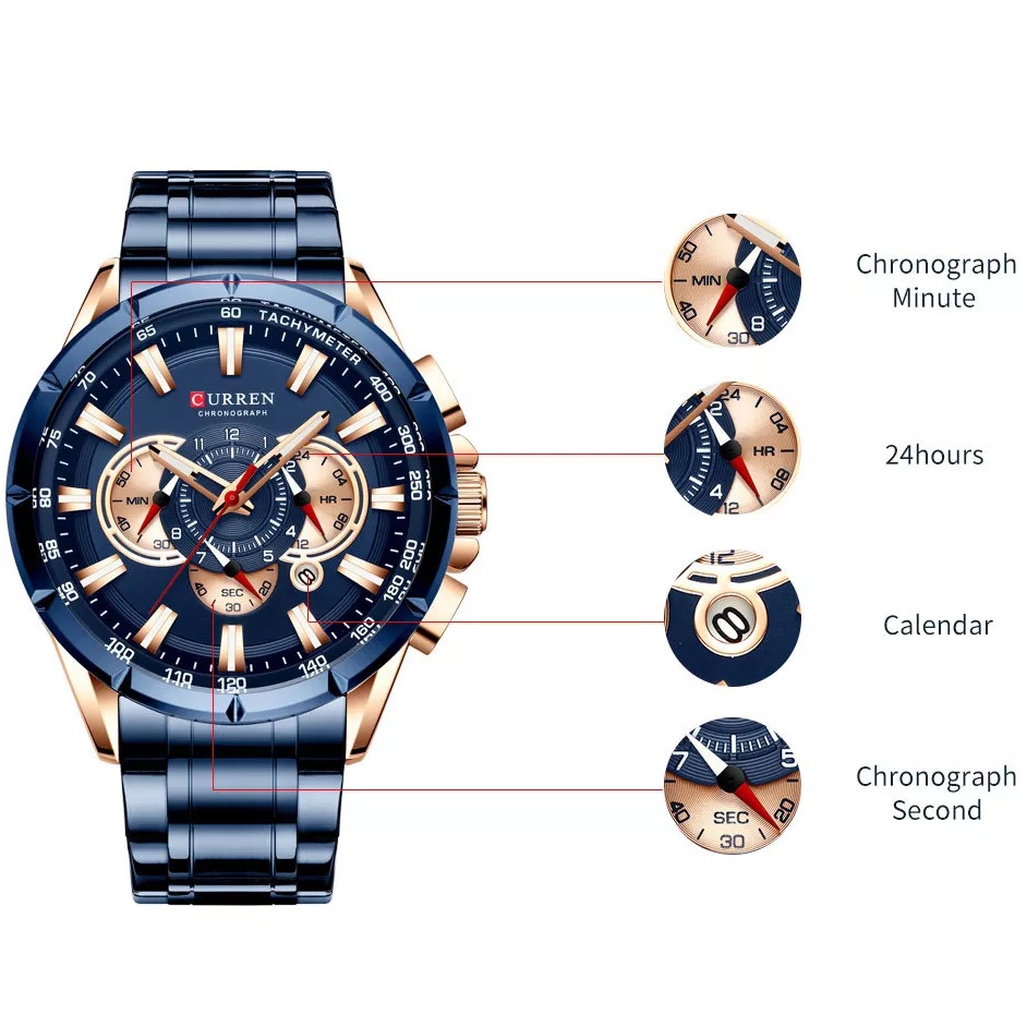 Reloj CURREN ZE-14353 - Plateado / Negro