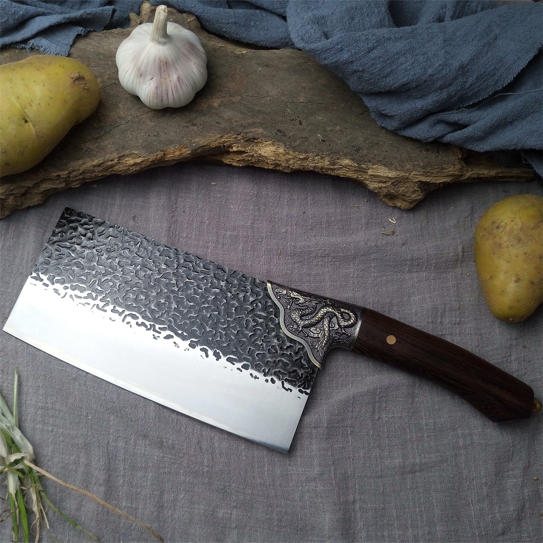 Cuchillo de cocina Dragon - Chef / Marrón
