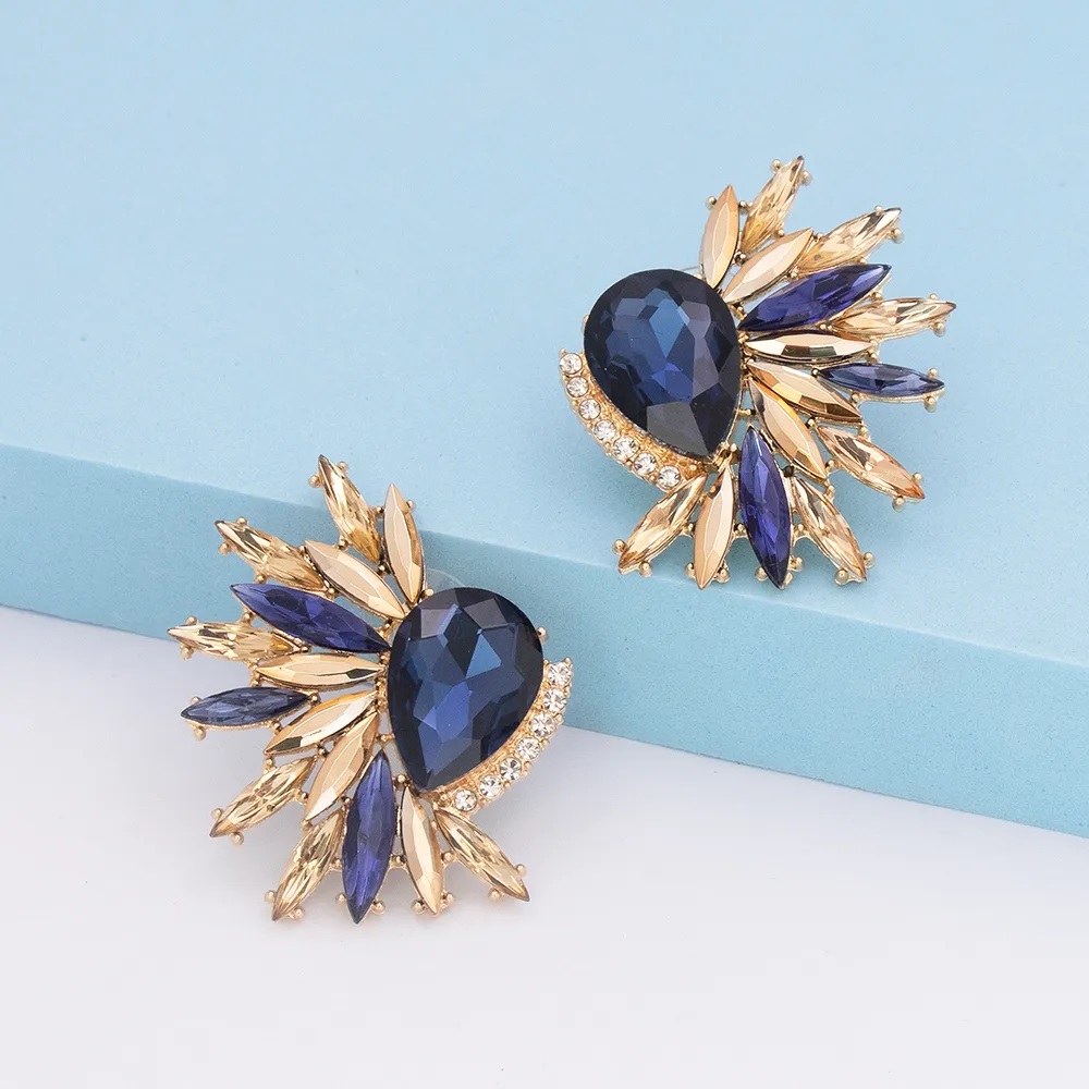Pendientes FL-33411 - Dorado / Rojo