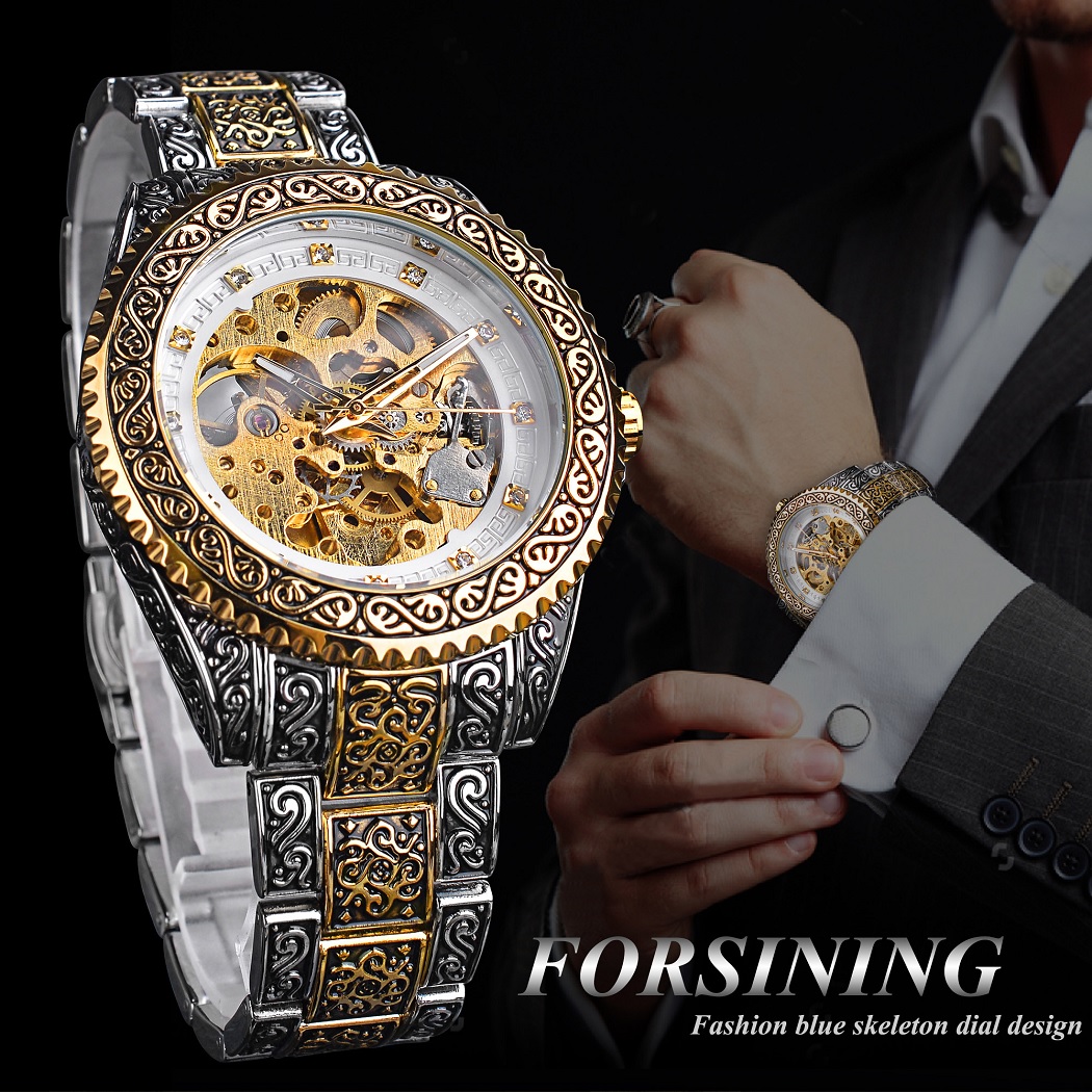 Reloj FORSINING OL-14516 - Plateado / Dorado