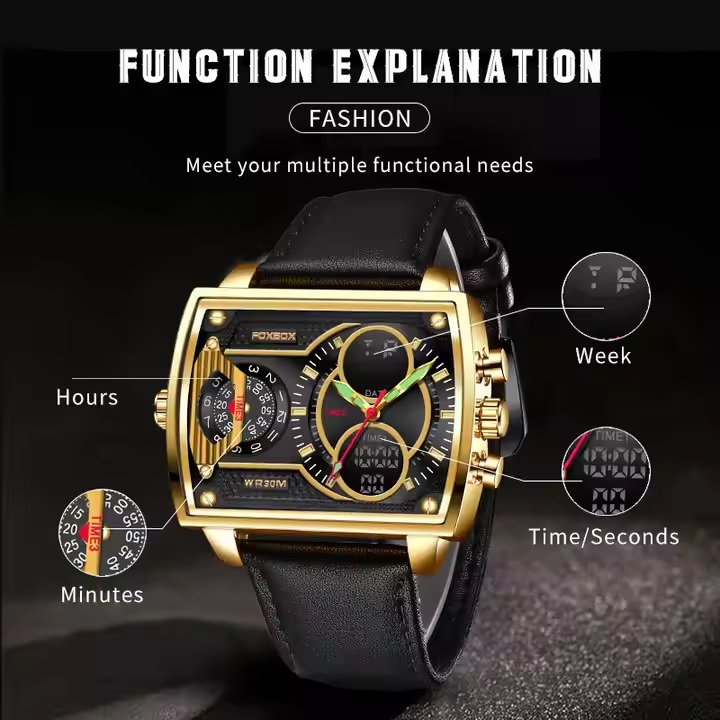 Reloj FOXBOX RE-36480 - Negro / Plateado / Tipo2