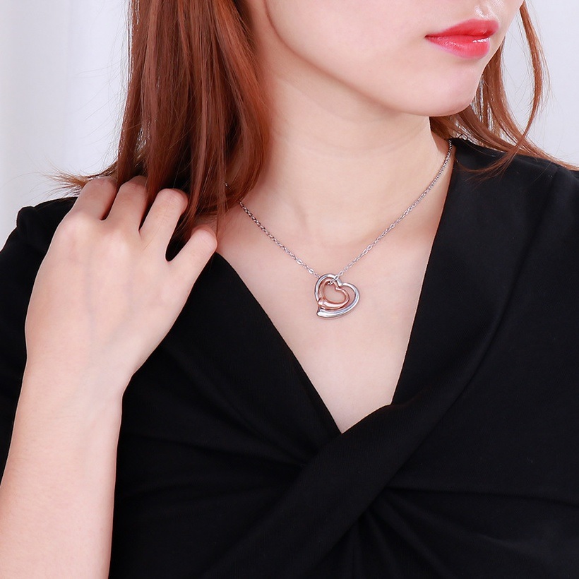 Collar HE-20764 - Plateado / Negro