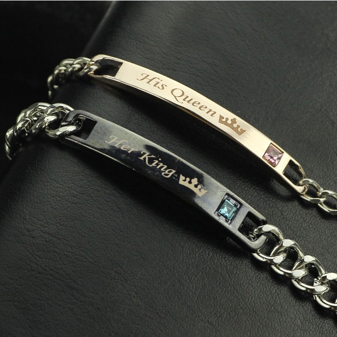 Pulsera His Queen - Plateada / Dorada / Rosa