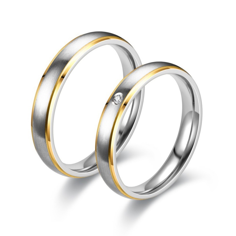 Anillo de hombre KN-17579 - Plata / Oro / 69mm