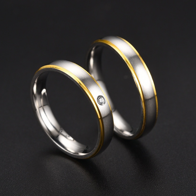 Anillo de hombre KN-17579 - Plata / Oro / 69mm