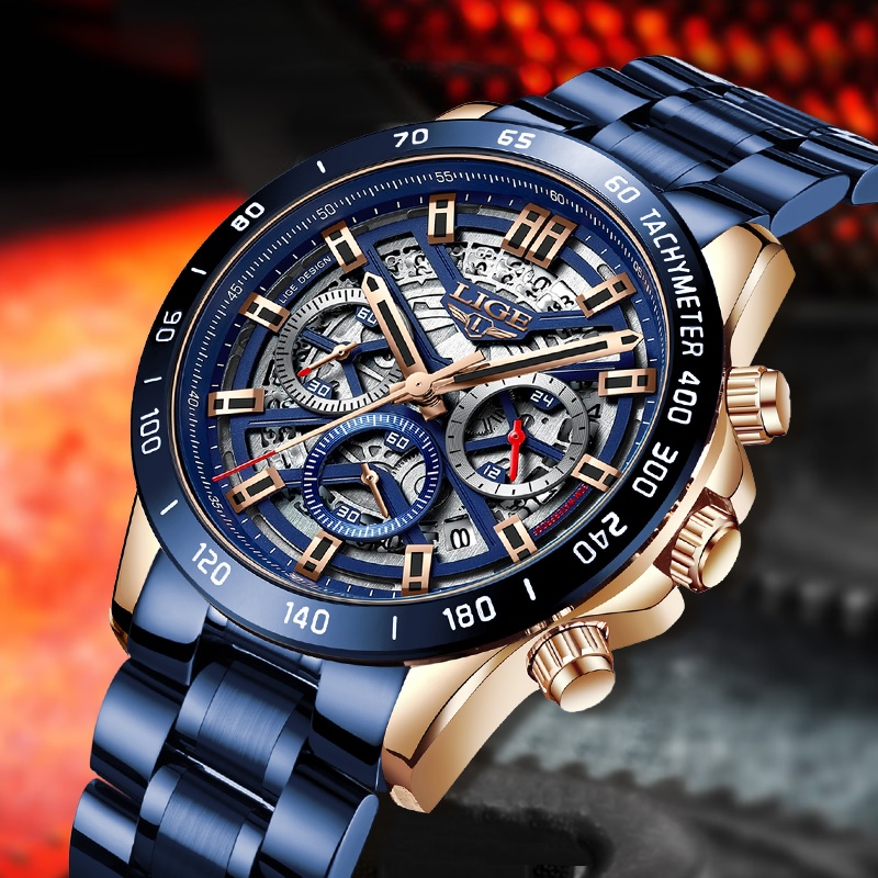 Reloj LIGE SE-14655 - Azul / Plateado