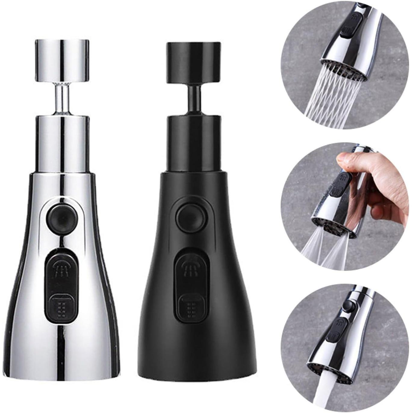 Adaptador ahorrador de agua para grifo - Negro