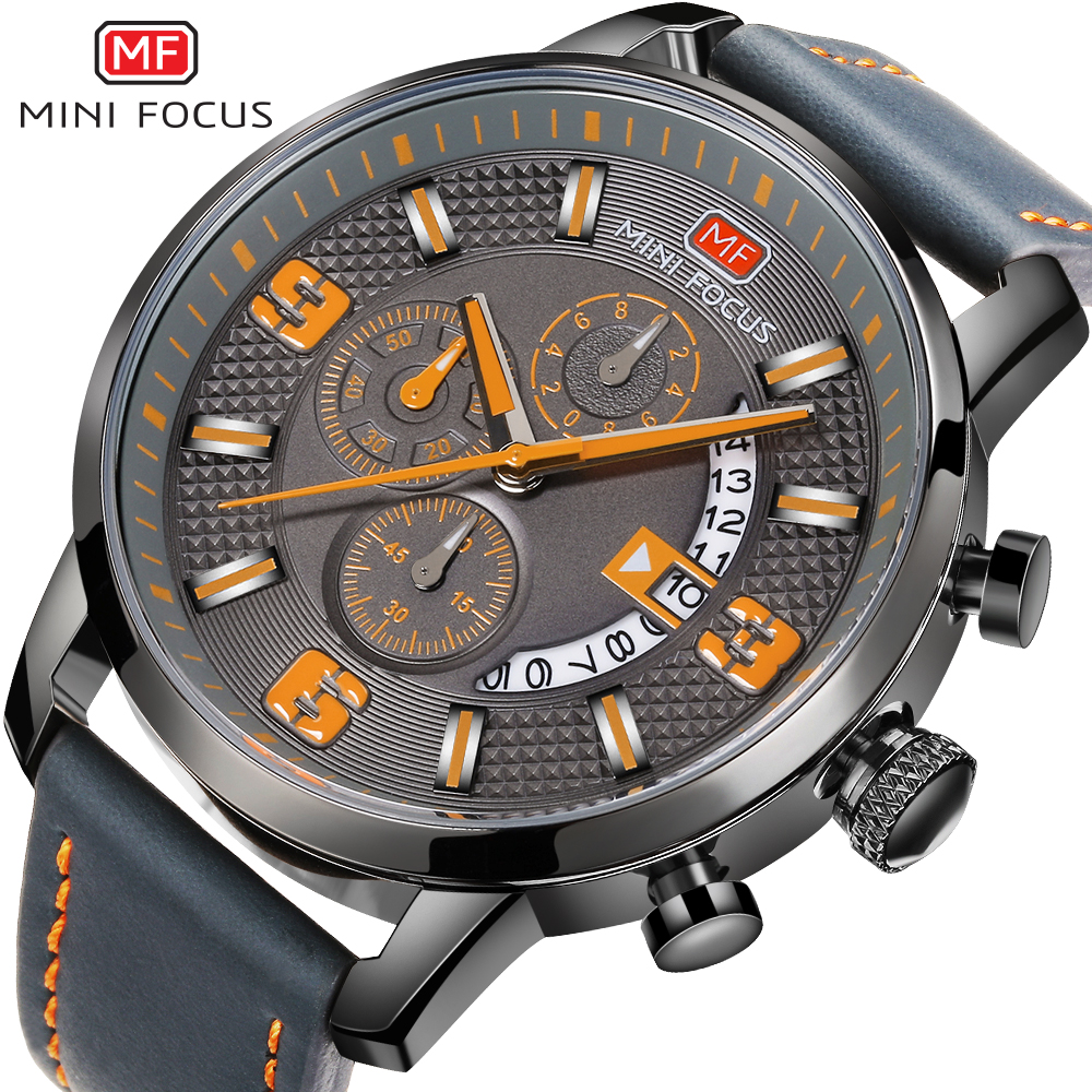Reloj Mini Focus LE-23863 - Gris / Naranja