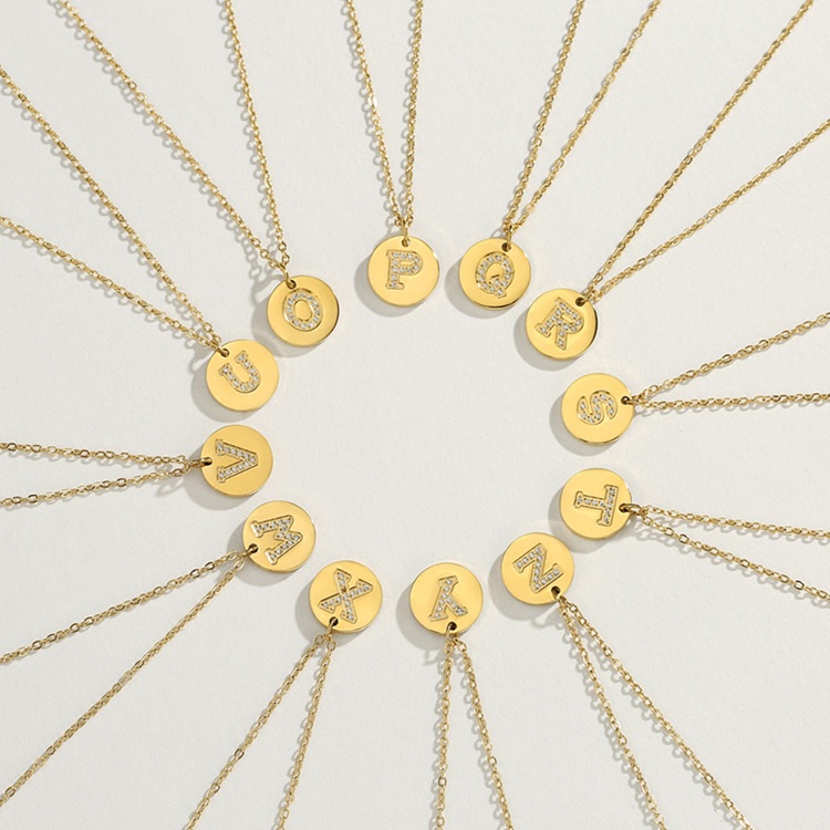 Collar Abecedario - P / Dorado