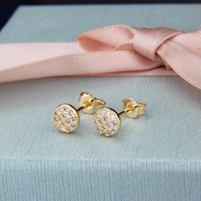 Pendientes CA-21187 - Dorado / Cristal