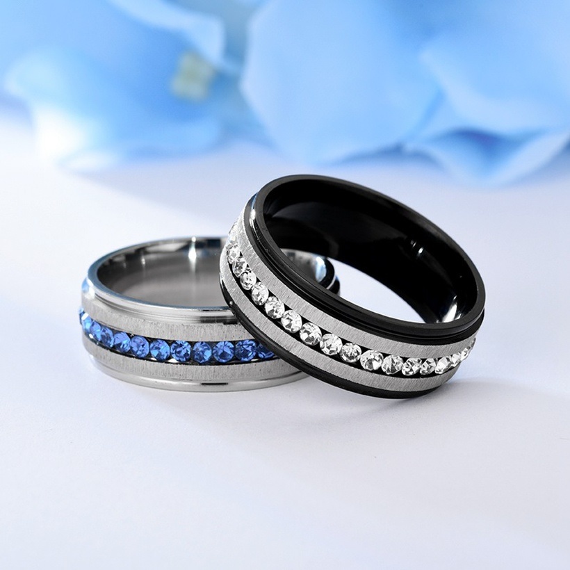 Anillo NO-17170 - Plateado / Azul / 65mm