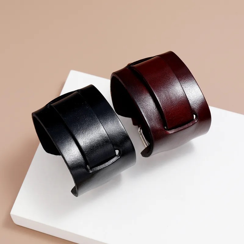 Pulsera retro para hombre - Marrón
