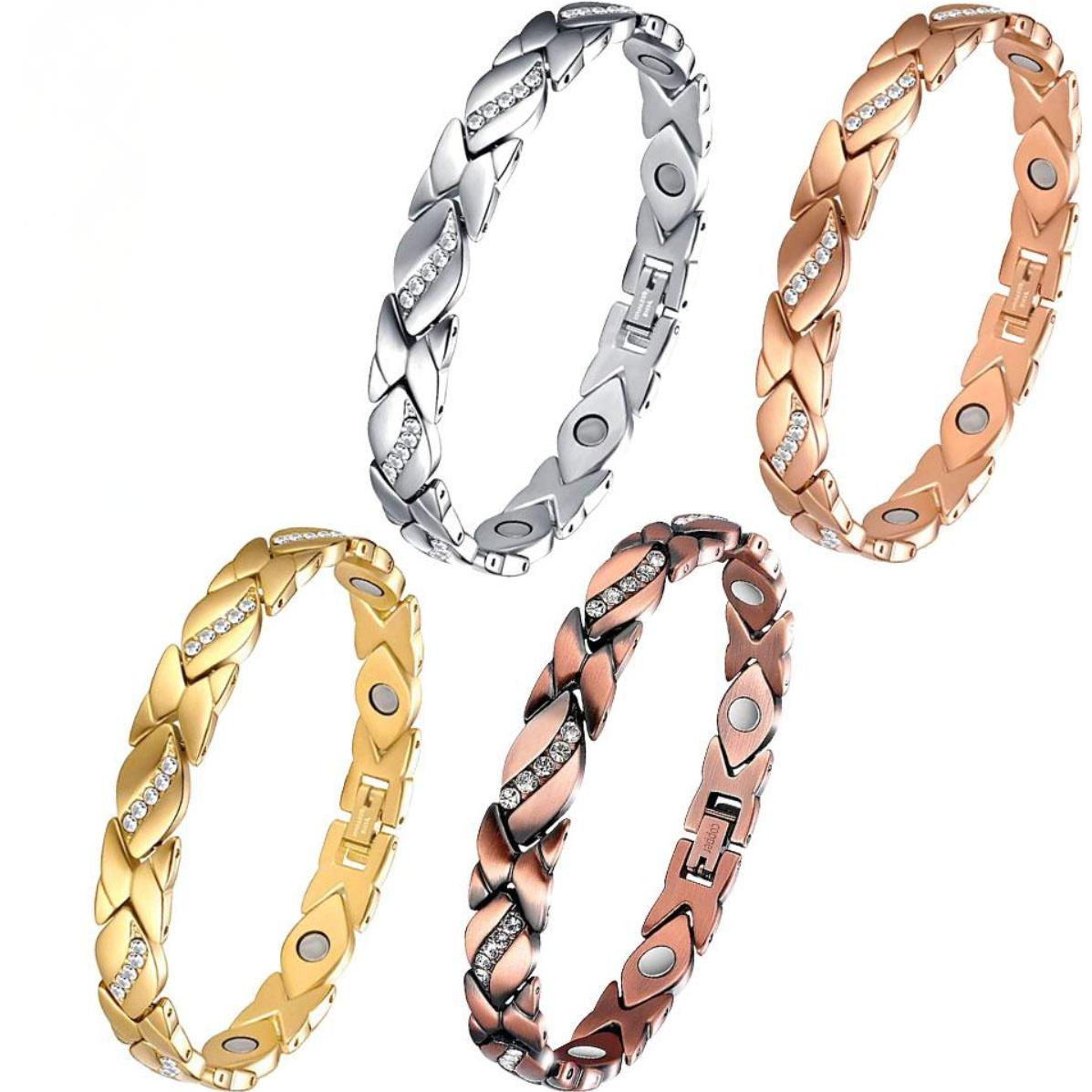 Pulsera de mujer AD-38802 - Dorado / 21,5cm