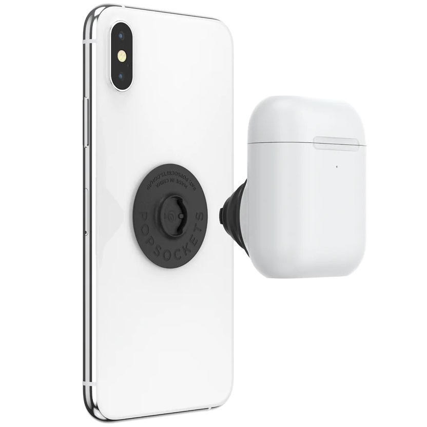 PopSockets - PopGrip con soporte para AirPods - Blanco