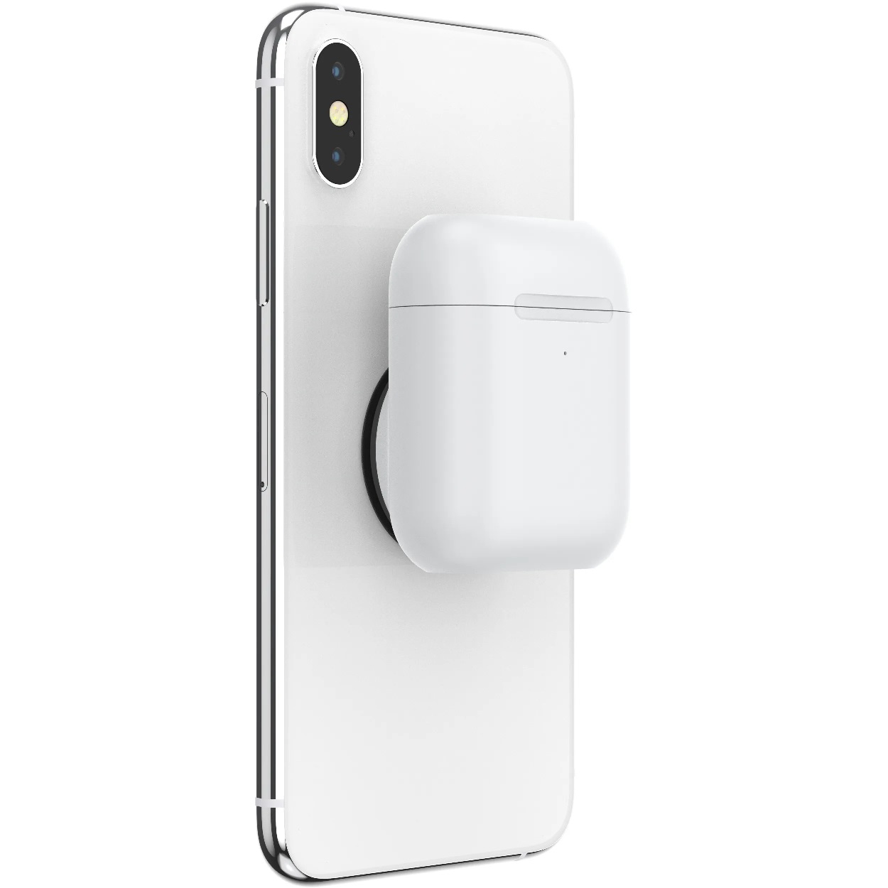PopSockets - PopGrip con soporte para AirPods - Blanco