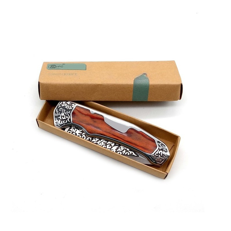 Cuchillo plegable para exteriores A3154 - Marrón / Negro