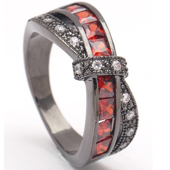 Anillo DI-2295 - Negra/Roja/67,2mm