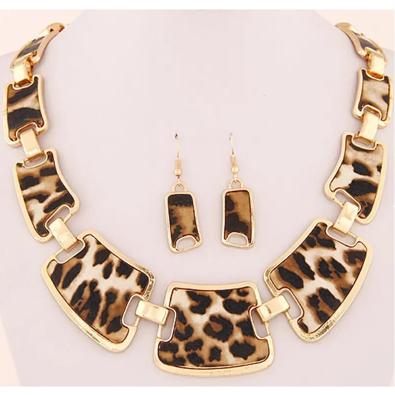 Conjunto Leopardo - Dorado / Marrón