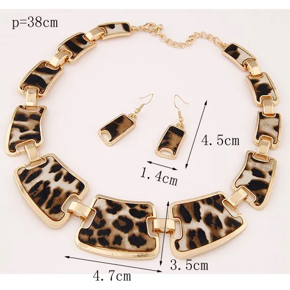 Conjunto Leopardo - Dorado / Marrón