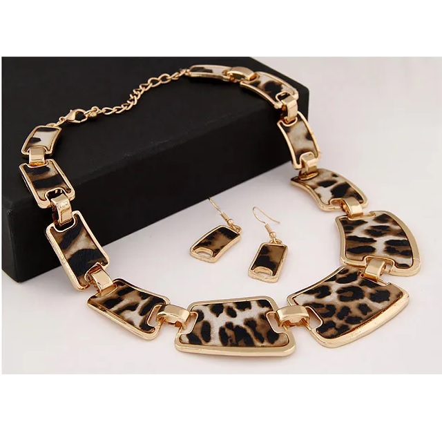 Conjunto Leopardo - Dorado / Marrón