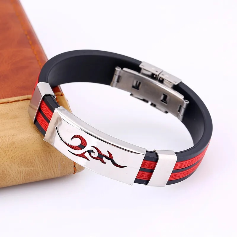 Pulsera masculina TI-33195 - Negra / Azul