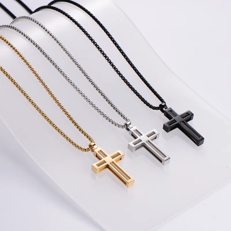 Collar TW-34106 Cross - Negro