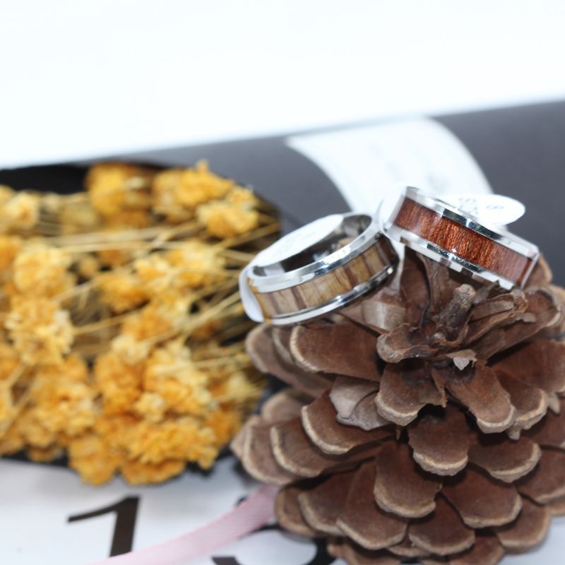 Anillo WO-17178 - Plateado/Marrón oscuro/65mm