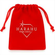 Bolsa de terciopelo de regalo HARAHU - Rojo / 9 × 12 cm