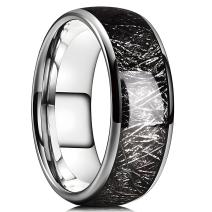 Anillo PU-32730 - Plateado / Negro / 55mm