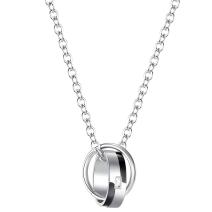Collar US-15293 - Plateado / Negro