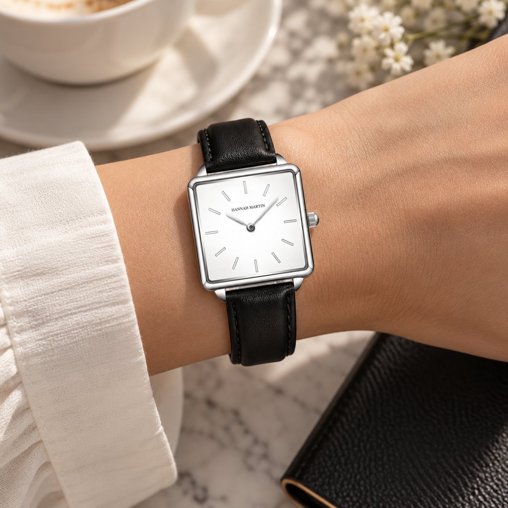Reloj Hannah Martin - Negro / Plateado