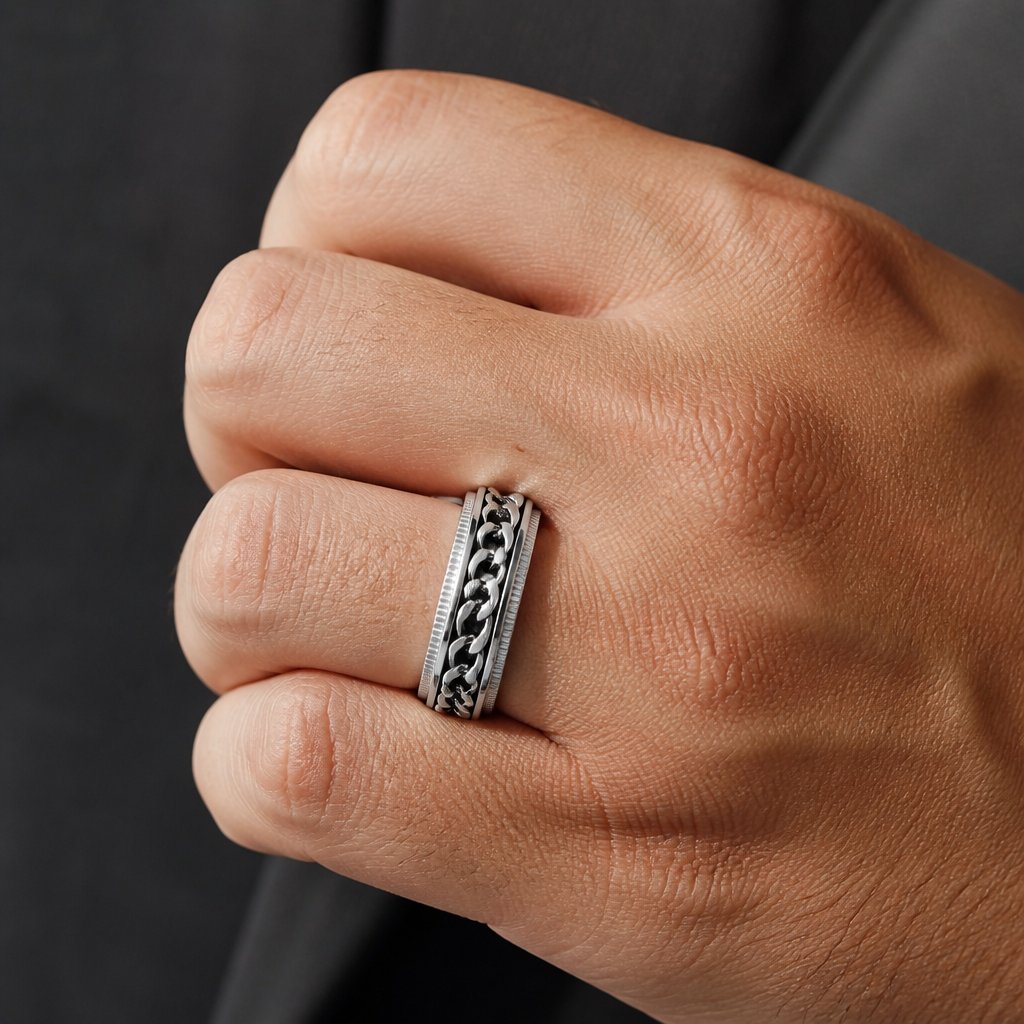 Anillo CH-17098 - Plateado / 55mm