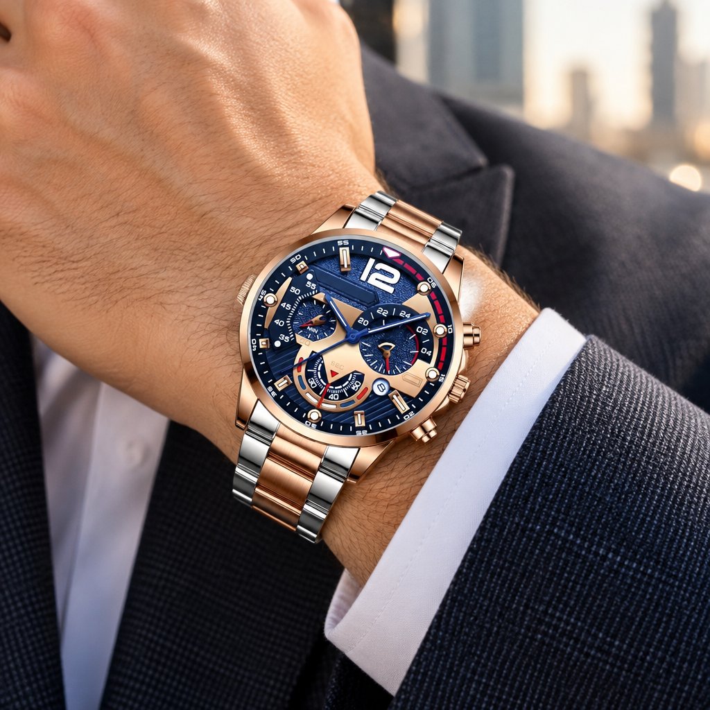 Reloj ZA-25942 - Plata / Oro Rosa