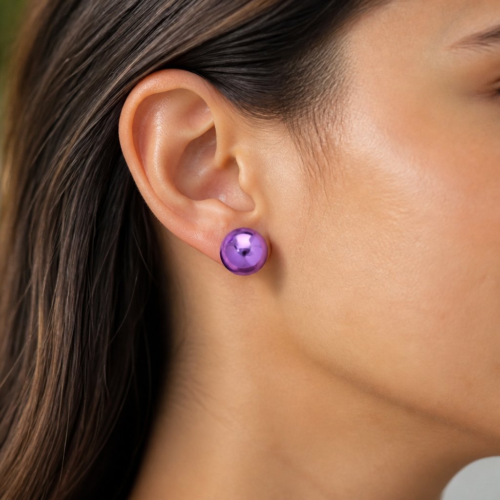 Pendientes AD-33124 - Circle / Morado