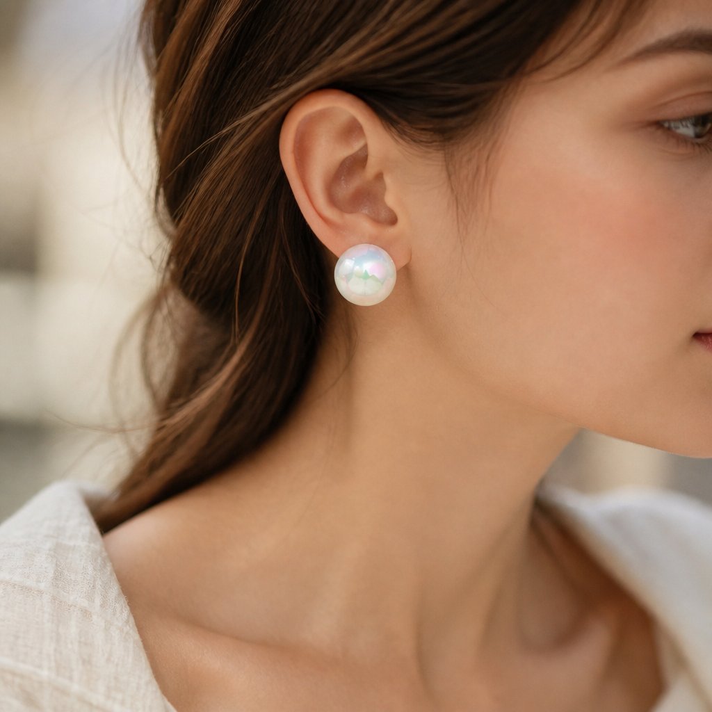 Pendientes AD-33127 - Circle / Blanco
