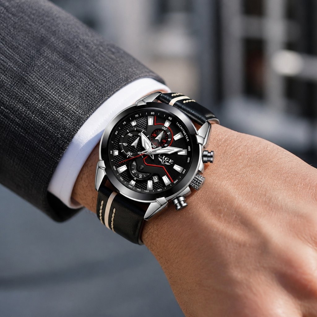 Reloj LIGE - Negro / Plateado